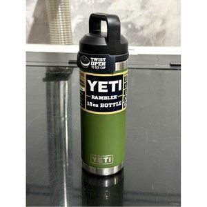 Yeti Rambler 18 oz Water Bottle with Chug Cap - LIMITED EDITION HIGHLANDS OLIVE